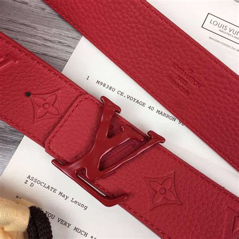 louis vuitton red belt|louis vuitton paris belt.